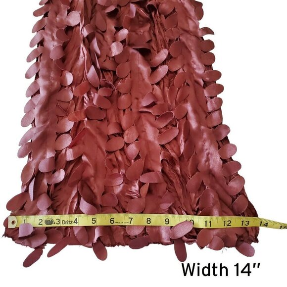 Cool Whimsigoth Eclectic Frilly Brown Laser Cut Long Scarf 64" x 14" Length - Picture 7 of 9